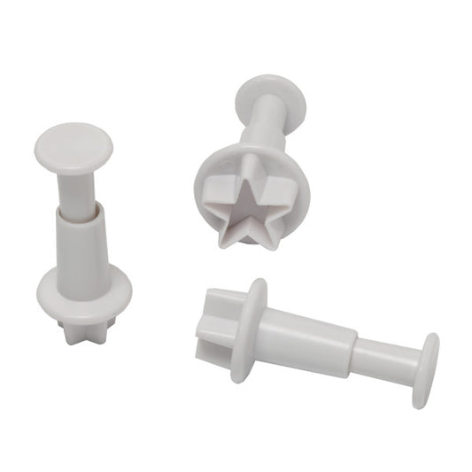 Star Plunger, 3 Piece Set Cutters/Molds