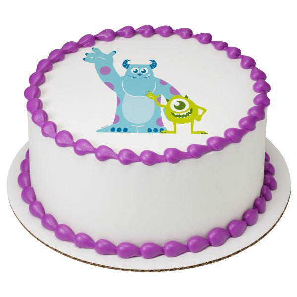 Monsters Inc-Mike and Sully Edible Cake Topper Image