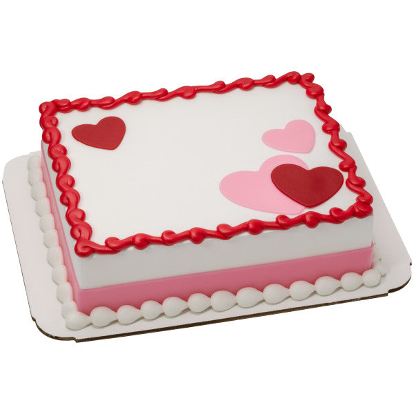 Red, Pink, White Hearts Fondant DecoShapes®