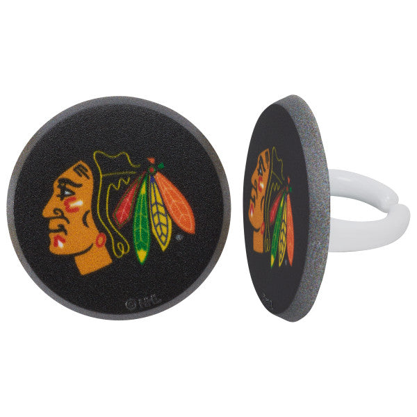 NHL® Puck Team Logo Cupcake Rings