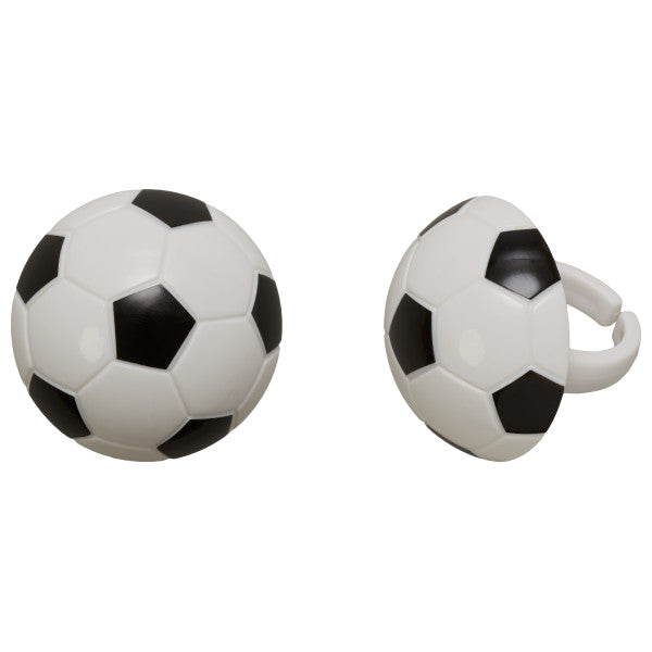 3D Soccer Ball Cupcake Rings