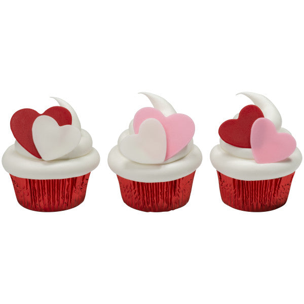 Red, Pink, White Hearts Fondant DecoShapes®