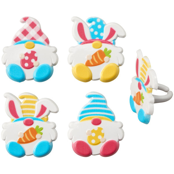 Anillos para cupcakes de gnomo de Pascua