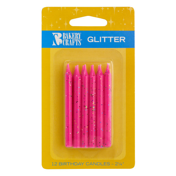 Pink Glitter Candles