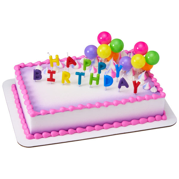 Happy Birthday Neon Candles DecoSet®