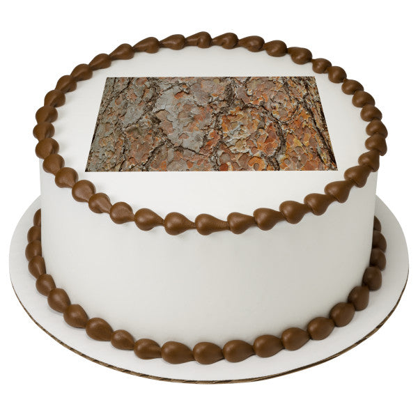 Wood Bark Edible Cake Topper Image