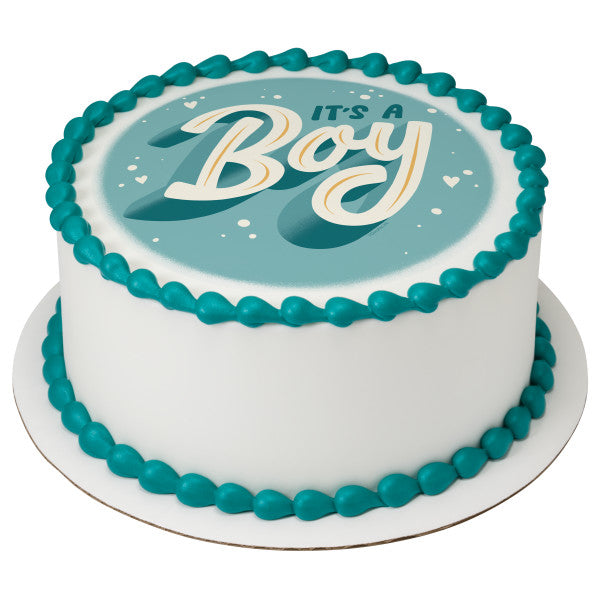 It's a Boy Edible Cake Topper Image