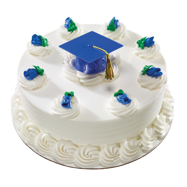 Blue Grad Cap with Tassels Layon