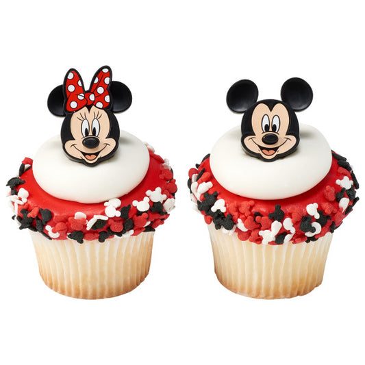 Mickey Mouse and Minnie Mouse Cupcake Rings