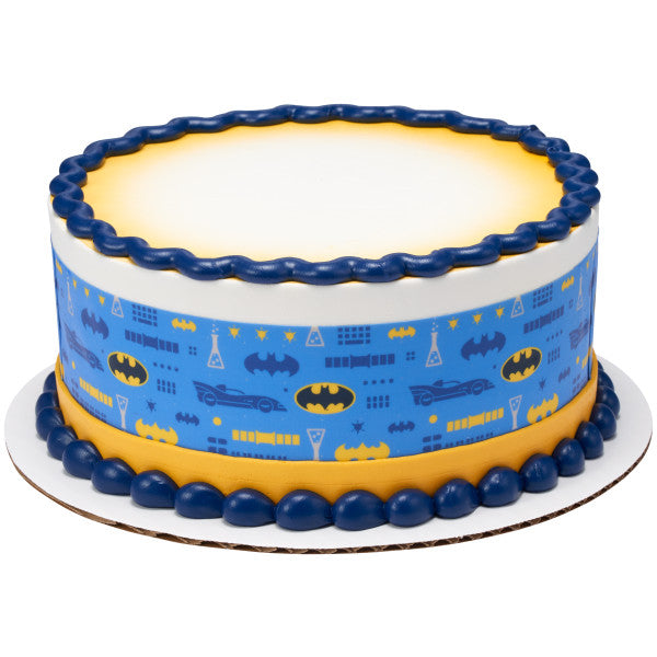 Tiras de imágenes comestibles para decoración de tartas de Batman Gotham City Hero