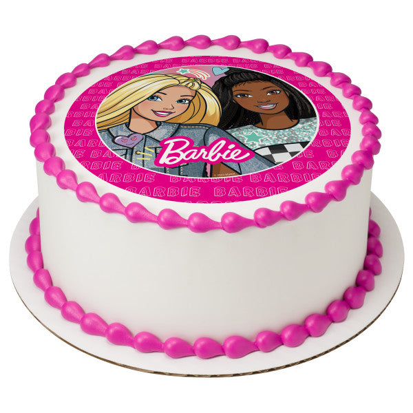 Barbie™ Friends Forever Edible Cake Topper Image