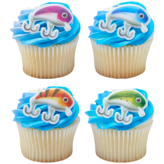 Fishing Lure Assortment Cupcake Rings