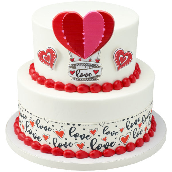 Love Edible Cake Topper Image Strips