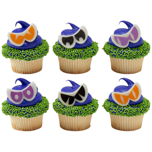 Scary Glow Eyes Cupcake Rings