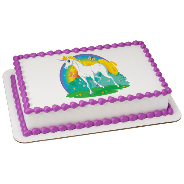 Zyozi Unicorn 3rd Birthday Cake Topper Decorations for Girls Rainbow Colour  and Unicorn 3rd Birthday Cake