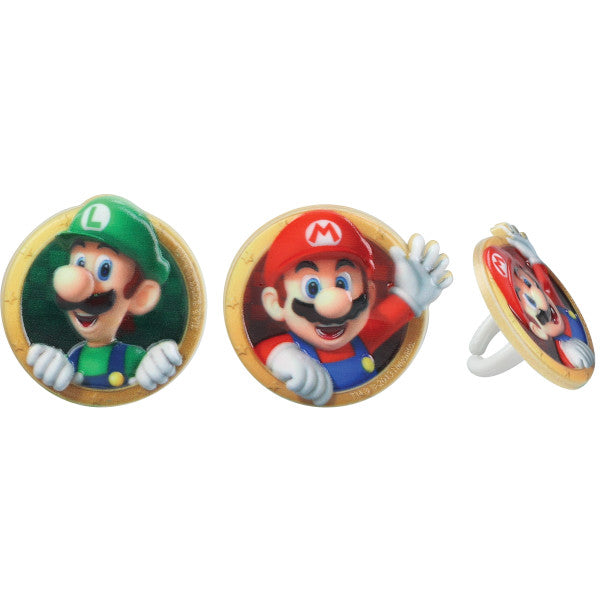 Super Mario™ Mario & Luigi Cupcake Rings