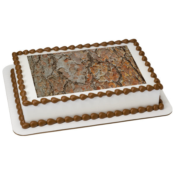 Wood Bark Edible Cake Topper Image