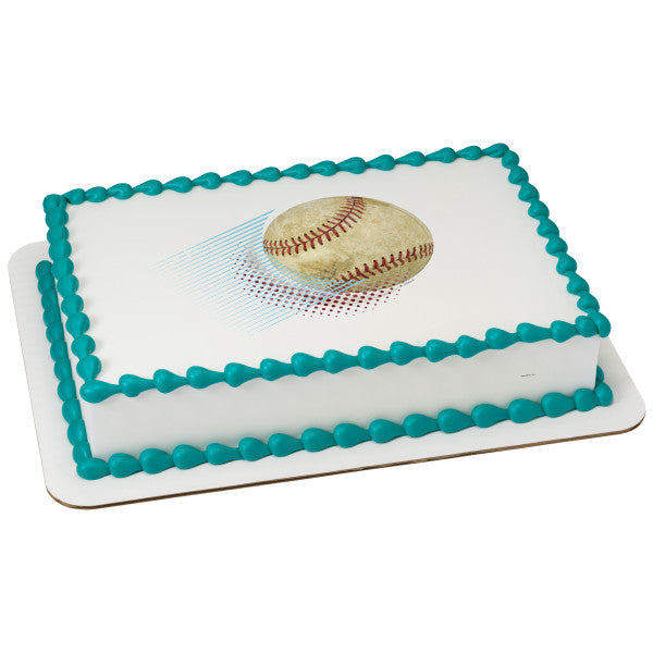 Baseball Edible Cake Topper Image