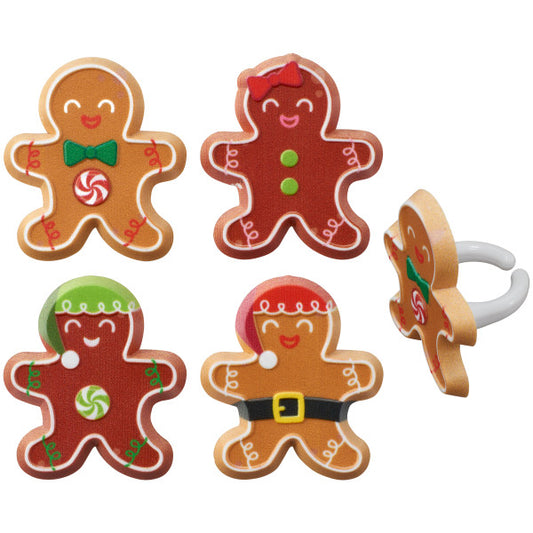 Anillos para cupcakes de Gingerbread Friends 