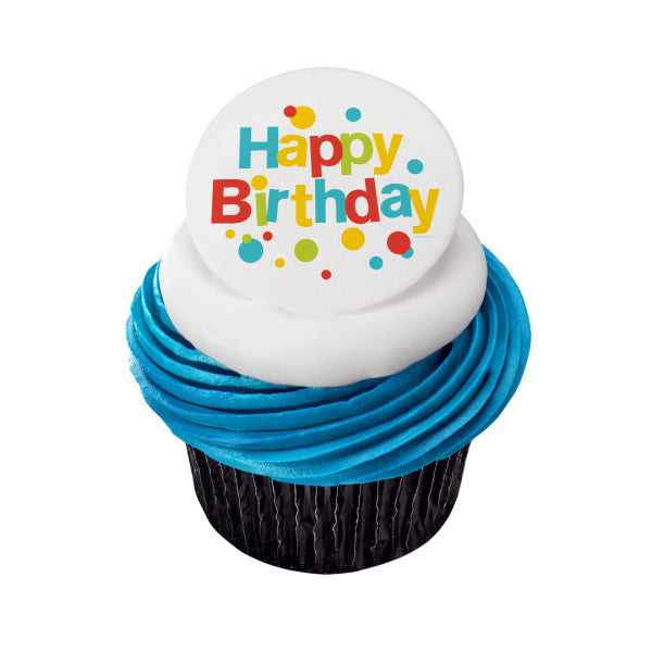 Happy Birthday Edible Cake Topper Image – A Birthday Place