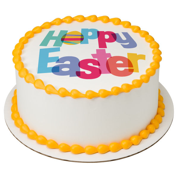 Hoppy Easter Edible Cake Topper Image