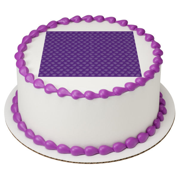 Purple Grad Hats Edible Cake Topper Image