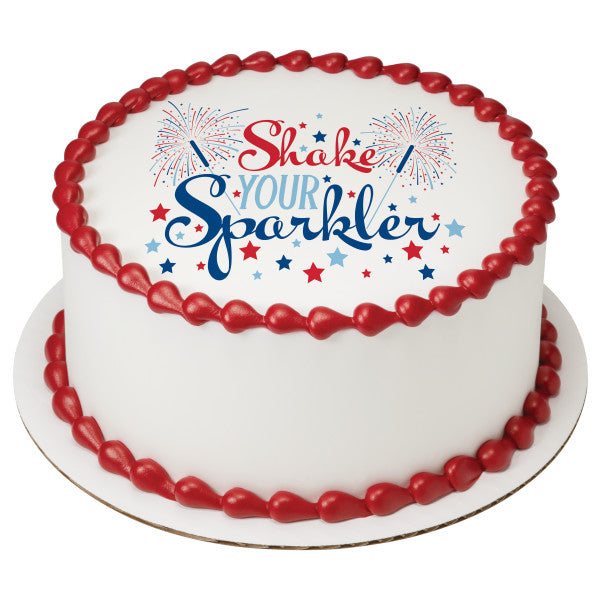 Shake Your Sparkler Edible Cake Topper Image