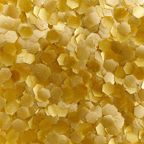 Gold Hexagons Edible Glitter