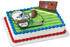 Adorno para tarta con diseño de NFL San Diego Chargers