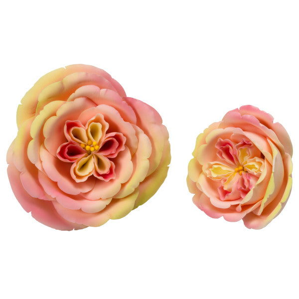 Apricot Nectar Rose Gum Paste Flowers