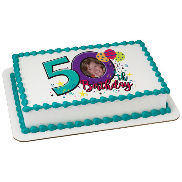 50th birthday sheet cake