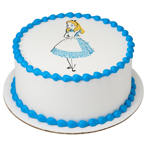 7.5 Inch Edible Cake Toppers – ALICE IN WONDERLAND FUN PARTY Themed  Birthday Party Collection of Edible Cake Decorations