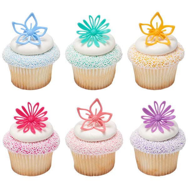 Flowers Assortment Cupcake Rings