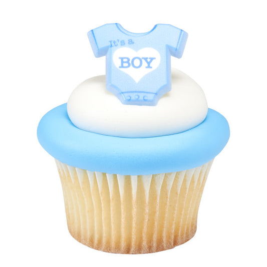 It's a boy onesie Cupcake Rings