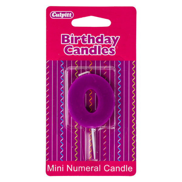 0 Mini Block Numeral Candles