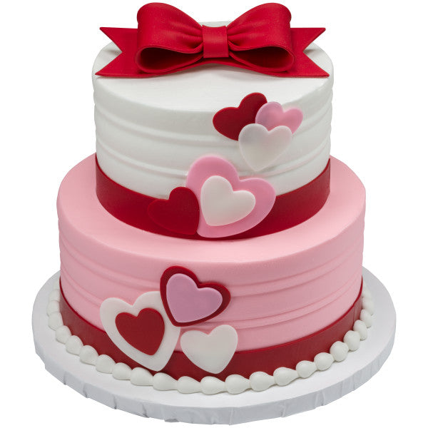 Red, Pink, White Hearts Fondant DecoShapes®