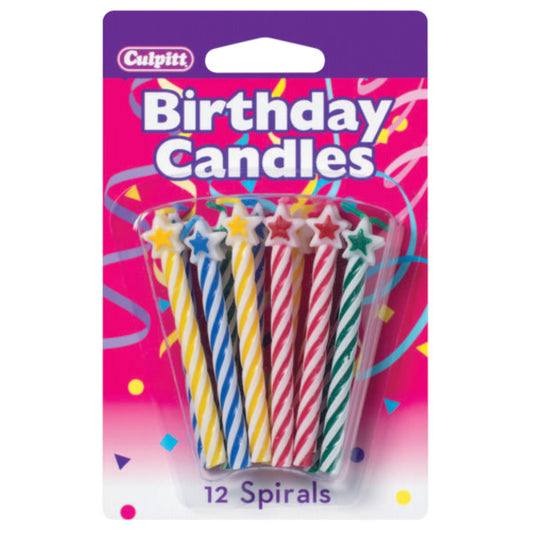 Spiral Star Tops Shaped Smooth & Spiral Candles