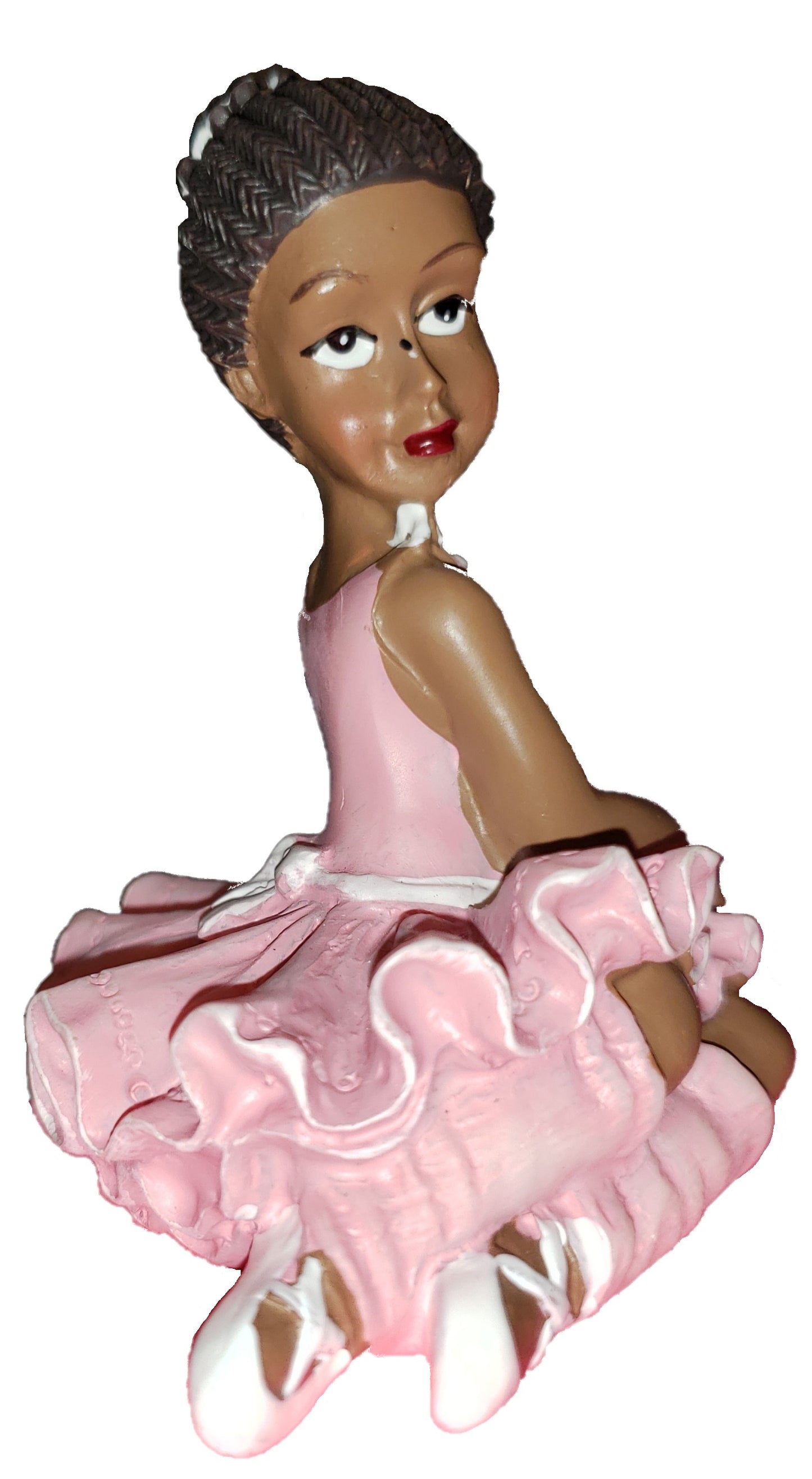 Bailarina de porcelana de 3" - Vestido rosa