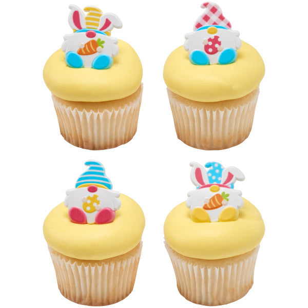 Anillos para cupcakes de gnomo de Pascua