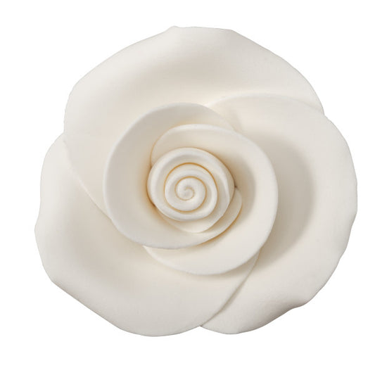 White 2" Rose SugarSoft® Premium Edible Decorations