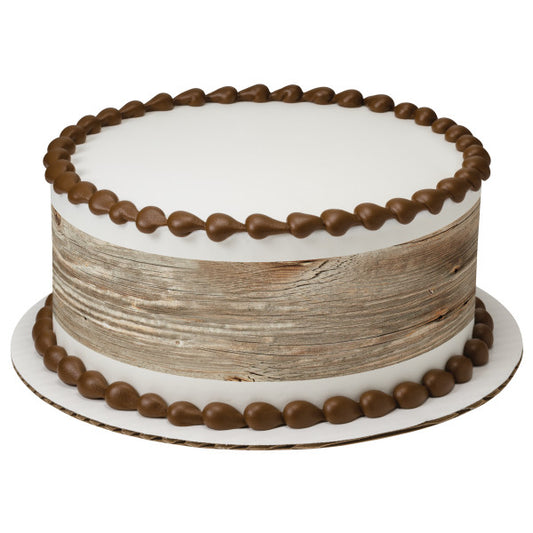 Wood Grain Edible Cake Topper Image Strips