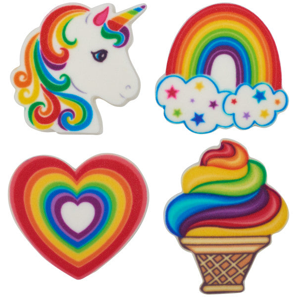 Rainbow Collection Sweet Décor™ Printed Edible Decorations – A Birthday ...