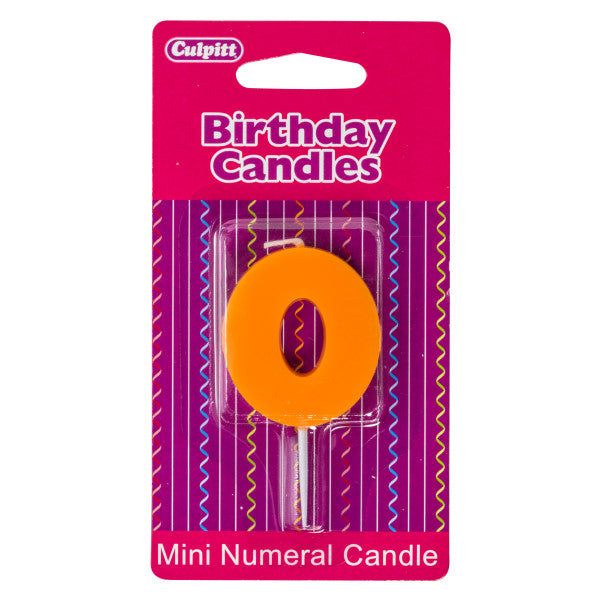 0 Mini Block Numeral Candles