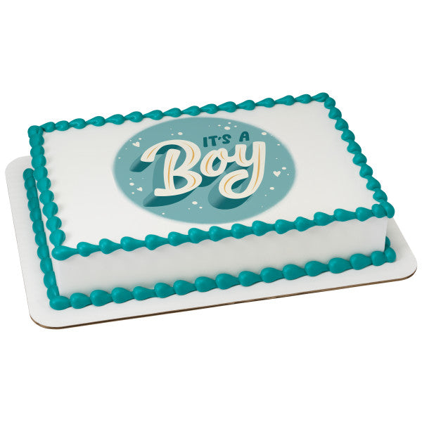 It's a Boy Edible Cake Topper Image