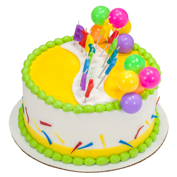 Happy Birthday Neon Candles DecoSet®