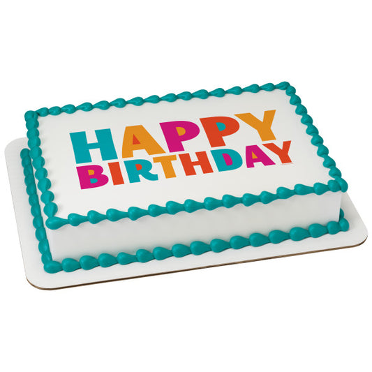 Birthday Fiesta Edible Cake Topper Image