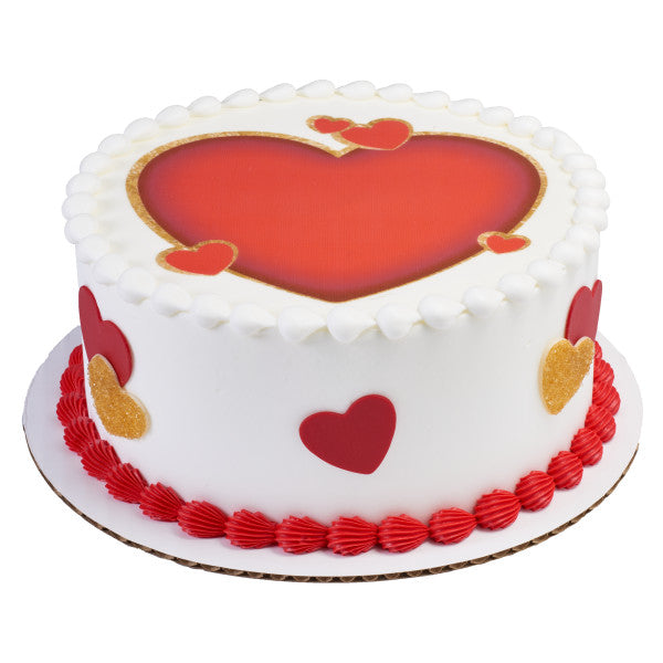 Red, Pink, White Hearts Fondant DecoShapes®