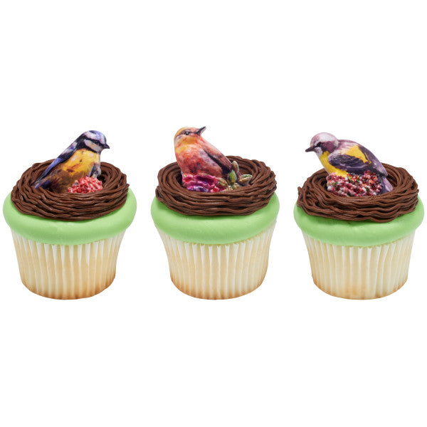 Springtime Birds Cupcake Rings