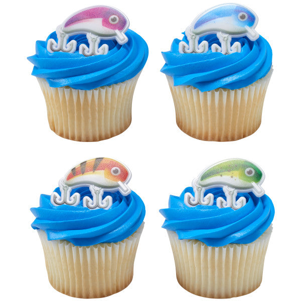 Fishing Lure Assortment Cupcake Rings