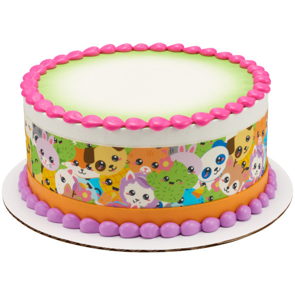 Kawaii Characters Edible Cake Topper Image Strips